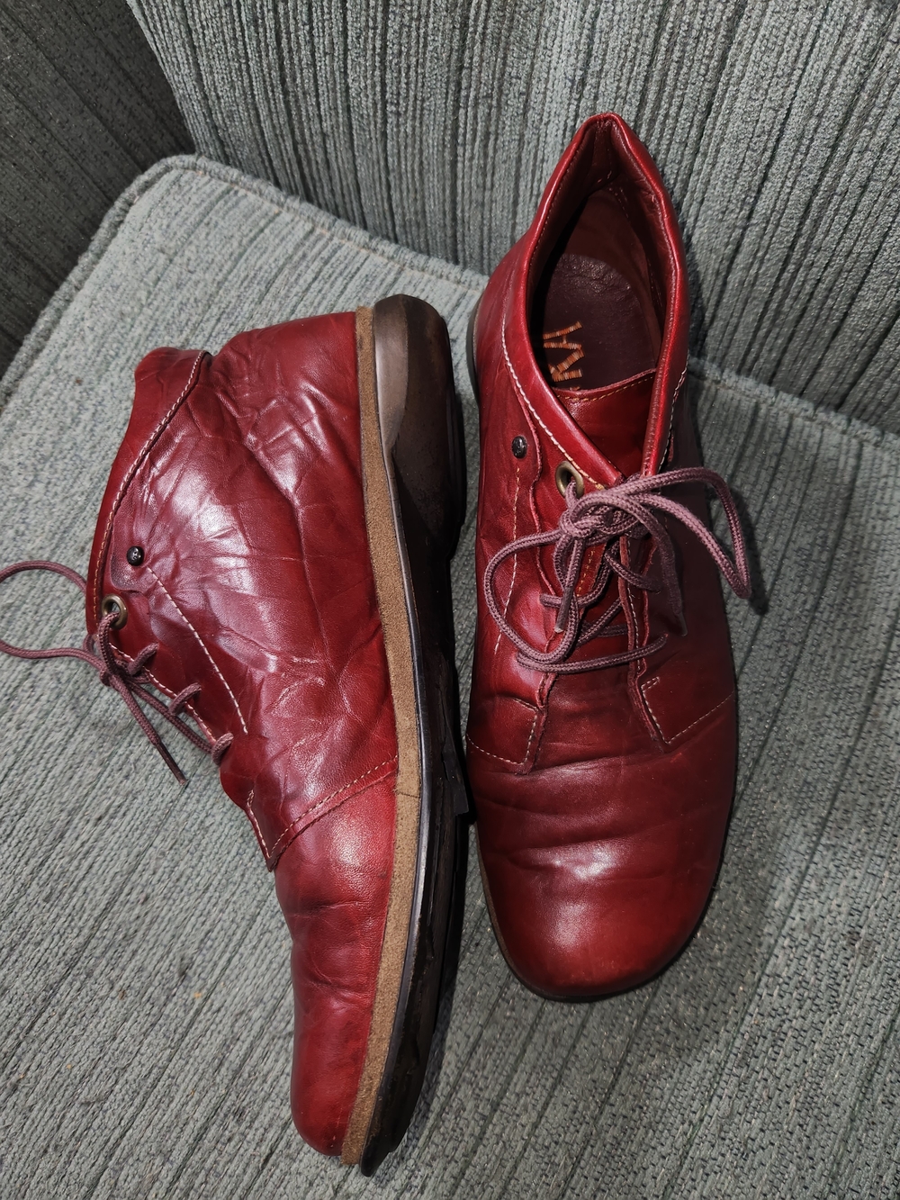 🍉Romika Red Leather Ankle Booties